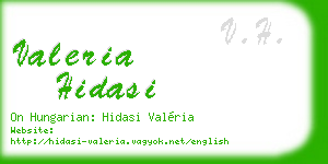 valeria hidasi business card