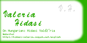 valeria hidasi business card